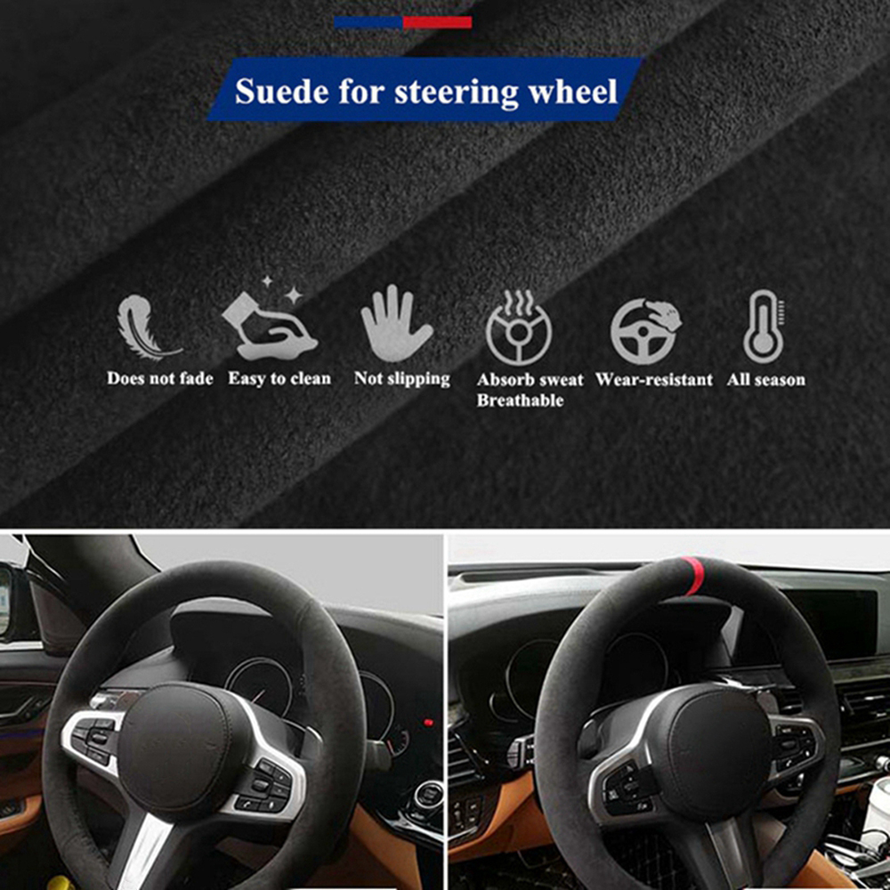 Braid Car Steering Wheel Cover - Car Steering Wheel Cover Anti Slip Breathable recension och pris