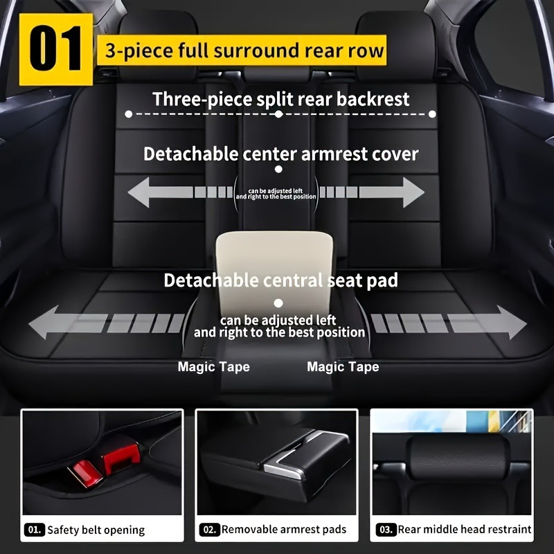 For jetour t2 dacia jogger ex3 - Leather Car Seat Covers Full Set Universal recension och pris