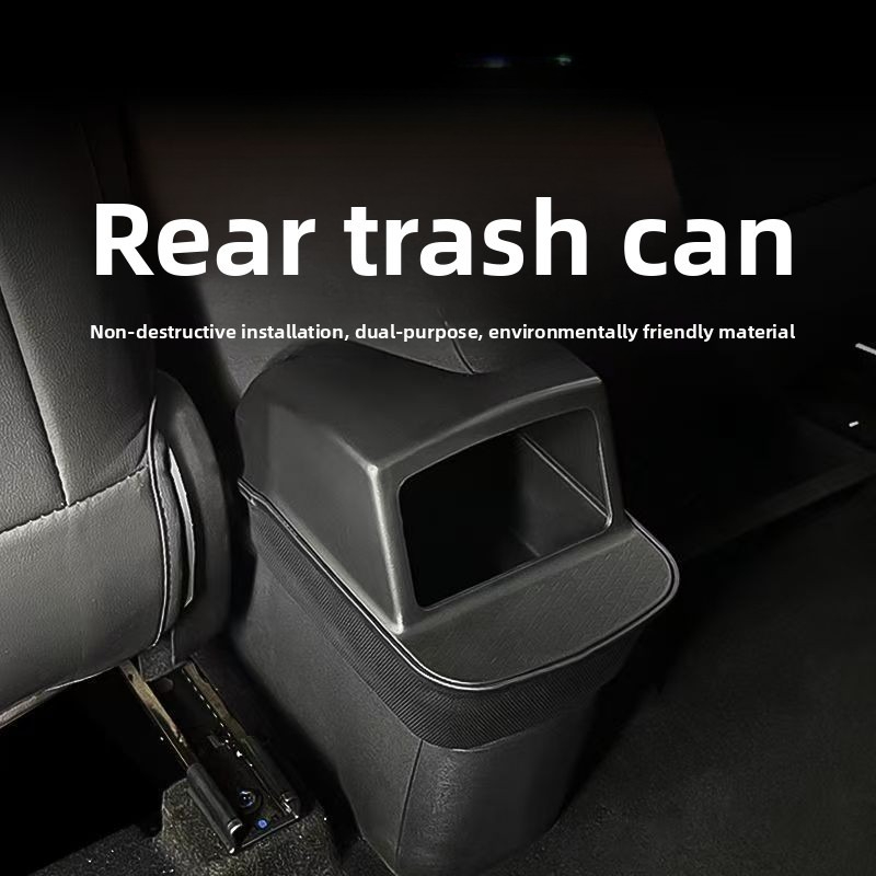 Silicone Rear Storage Box for  - Waterproof Car Trash Can With Lid recension och pris