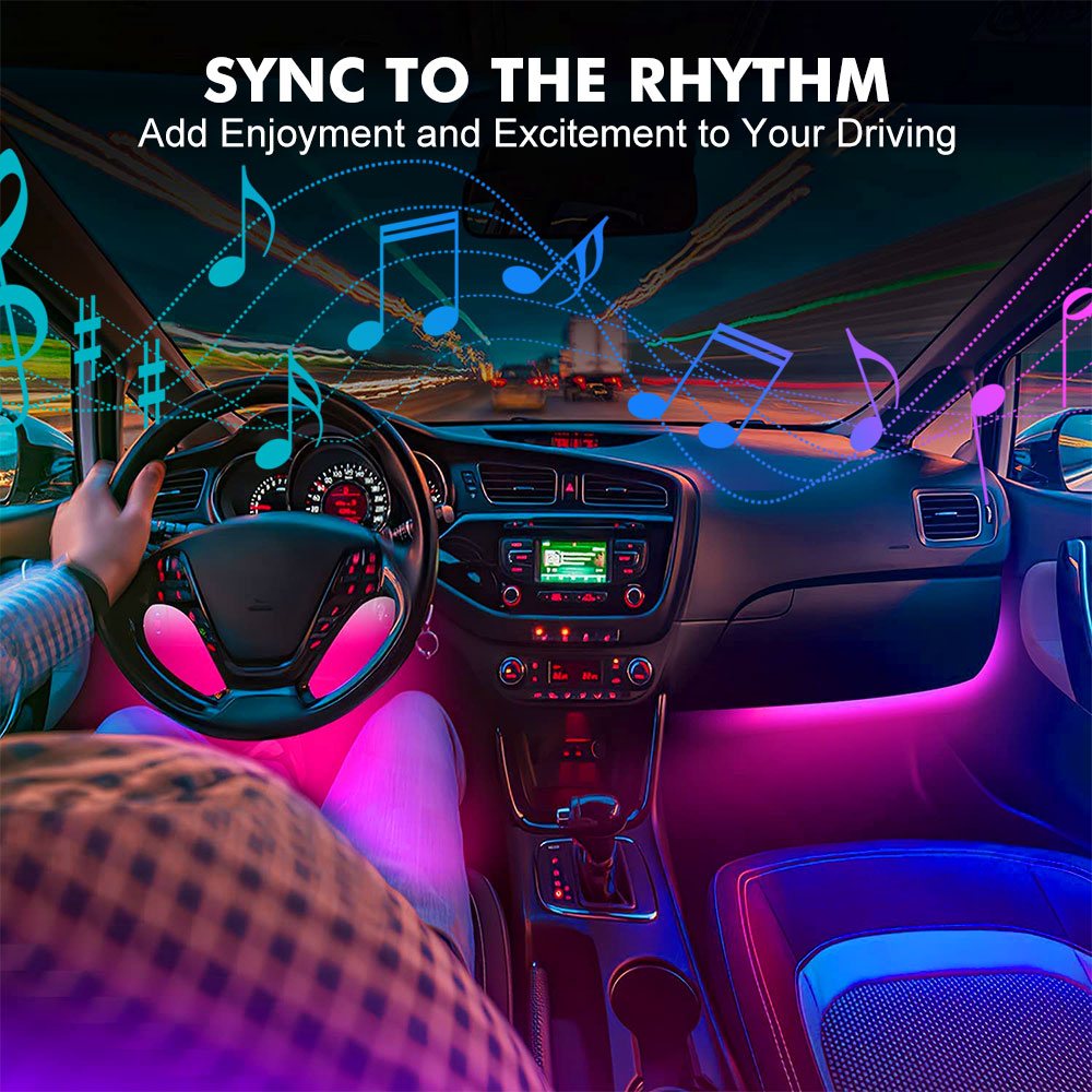 Neon LED Interior Car Light AP - Led Ambient Interior Car Lights App Control recension och pris