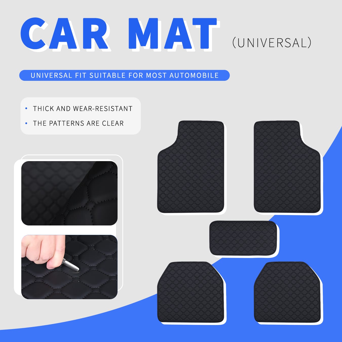 Car Floor Mats Full Set Univer - Car Floor Mats Universal Waterproof Leather recension och pris