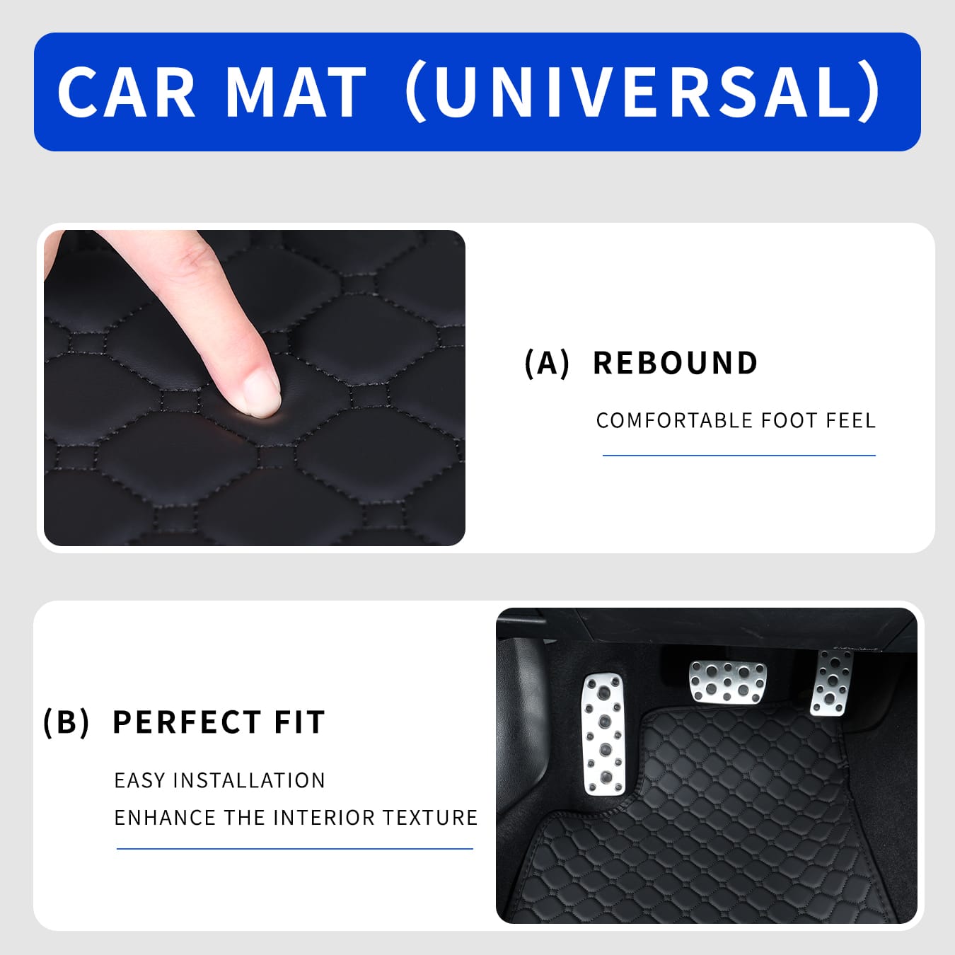 Car Floor Mats Full Set Univer - Car Floor Mats Universal Waterproof Leather recension och pris